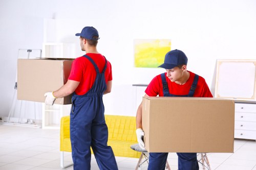 Man And Van Hammersmith team preparing a local move in a busy West London street
