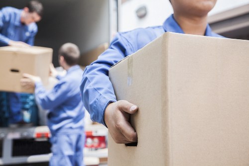 Moving boxes and packed furniture for home moves in Hammersmith