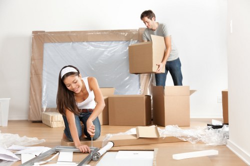 Removal team preparing a house move in Hammersmith