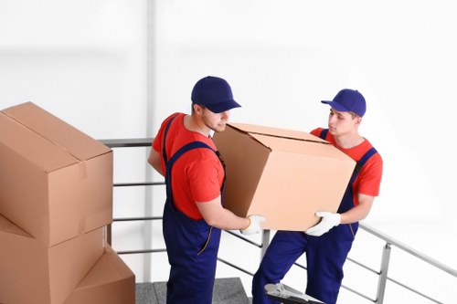 Man and van service loading furniture in Hammersmith street
