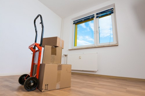 Safely packed furniture ready for transport in West London