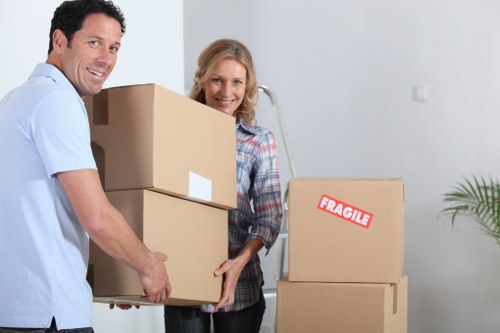 Team organising a house relocation in Hammersmith